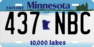 MN license plate 437NBC