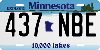 MN license plate 437NBE