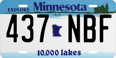 MN license plate 437NBF