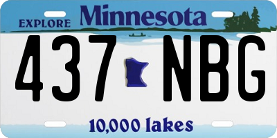 MN license plate 437NBG