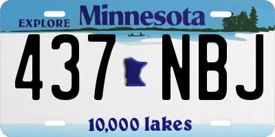 MN license plate 437NBJ