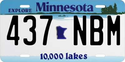 MN license plate 437NBM