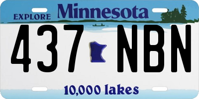 MN license plate 437NBN