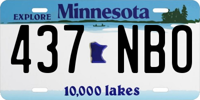 MN license plate 437NBO