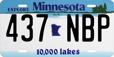 MN license plate 437NBP
