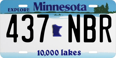 MN license plate 437NBR