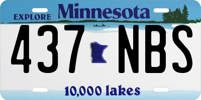 MN license plate 437NBS