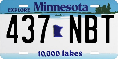 MN license plate 437NBT