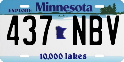 MN license plate 437NBV