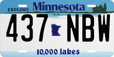 MN license plate 437NBW