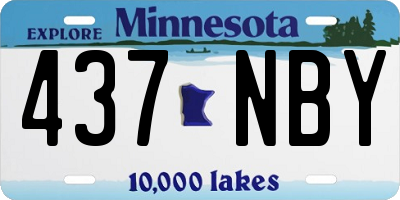 MN license plate 437NBY
