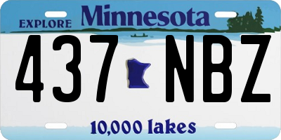 MN license plate 437NBZ