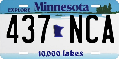 MN license plate 437NCA