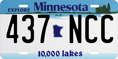 MN license plate 437NCC