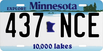MN license plate 437NCE