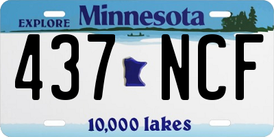 MN license plate 437NCF