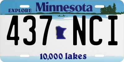 MN license plate 437NCI