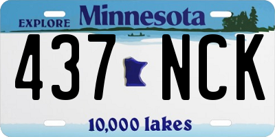 MN license plate 437NCK