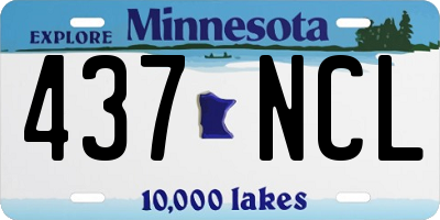 MN license plate 437NCL