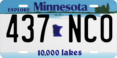 MN license plate 437NCO