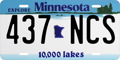 MN license plate 437NCS