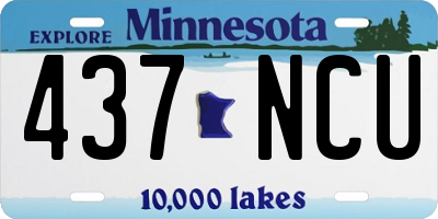 MN license plate 437NCU