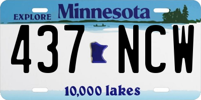 MN license plate 437NCW