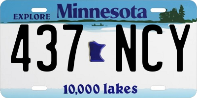 MN license plate 437NCY