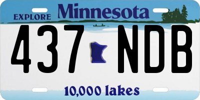 MN license plate 437NDB