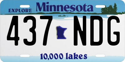 MN license plate 437NDG