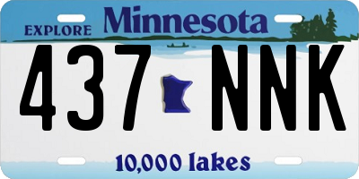 MN license plate 437NNK