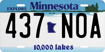 MN license plate 437NOA