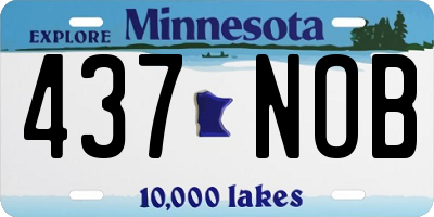 MN license plate 437NOB