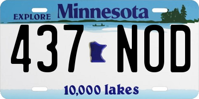 MN license plate 437NOD