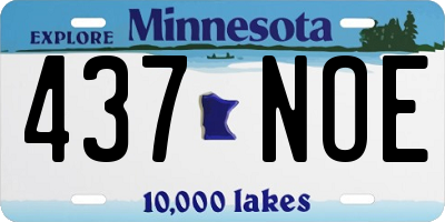 MN license plate 437NOE