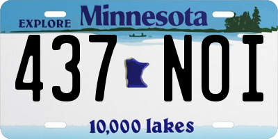 MN license plate 437NOI