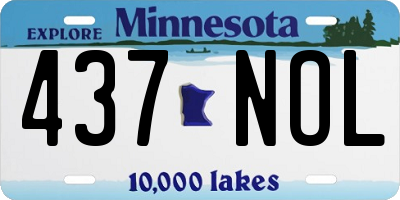 MN license plate 437NOL