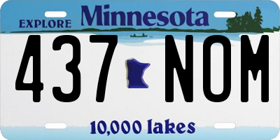 MN license plate 437NOM