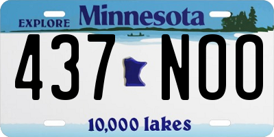MN license plate 437NOO