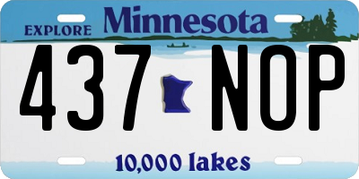 MN license plate 437NOP