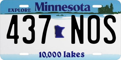 MN license plate 437NOS