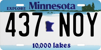 MN license plate 437NOY