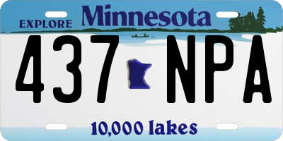MN license plate 437NPA