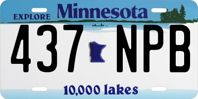 MN license plate 437NPB