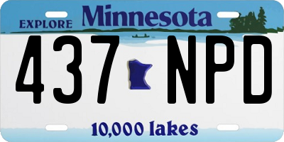 MN license plate 437NPD