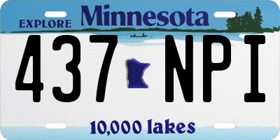 MN license plate 437NPI