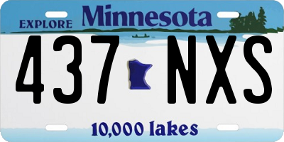 MN license plate 437NXS