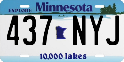 MN license plate 437NYJ