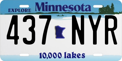 MN license plate 437NYR