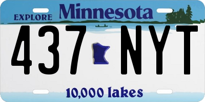 MN license plate 437NYT